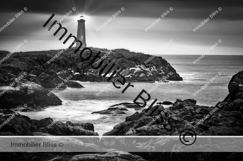 Fine art black and white photograph with Portland Head light by night. Completed in 1791, it is the oldest lighthouse in Maine